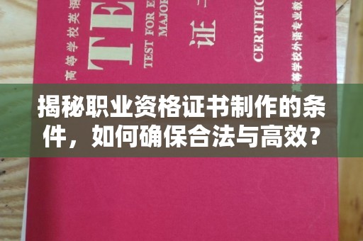 蓝田揭秘职业资格证书制作的条件，如何确保合法与高效？